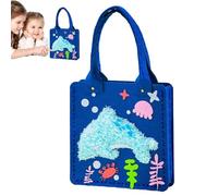 Générique Sac Tote Mignon - Tote Livre Fait Main - Réutilisable Non Tissé pour Rangement Maternelle Voyage Courses École