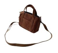 Générique Sac Velours Sac à bandoulière en velours côtelé for femme, sac à main en toile avec fermeture éclair, sac fourre-tout décontracté for dames, pochette en tissu for fille(Caramel)