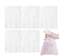 Générique Sachets Média Filtration Aquarium - 5 Sacs Polyester Réutilisables | pour Roches Volcaniques Charbon Actif Anneaux Céramique | Compatible Eau Douce Salée, P 15x20cm / M 20x30cm / G 30x40cm