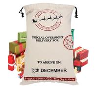 Générique Sack Cadeau de Noël - Sack Cadeau de Noël du Père Noël avec Cordon de Cordon | Sac Goody Sac de Rangement de Grande Taille pour Cadeau géant de Vacances de Noël