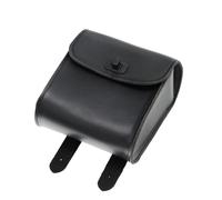 Générique Sacoche Guidon Moto Universelle Sissy Bar Sacoche Latérale Sac Outils en Cuir PU(Noir)