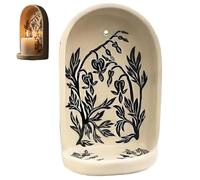 Générique Sacred Wall Niche Collection, Handmade Decorative Wall Niche, Plant Pattern Art Niches for Candle Holders, Jewelry Tray and Family Colleagues Friends New Year's Gifts