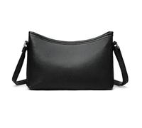 Générique Sacs à bandoulière en cuir véritable for femmes, Sac de luxe styliste, sacs main élégants for dames, sacoche(Black)