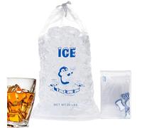 Générique Sacs à glace - 10 pièces, sacs de congélation avec cordon de cordon | Sac cube antigel en service lourd, pochette de glace pour congélateur de stockage de machines, camping