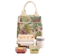 Générique Sacs À Lunch Femmes Au Travail | Contenants De Sac À Main Imperméables À Fleurs,Sacs à Repas Mignons pour Femmes - Pour Les, Le Voyage, L'Extérieur, Le Bureau, Le Travail, Les Filles Et Les