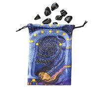 Générique Sacs À Tarot Avec Cordon - Pochette De Stockage Portable Pour Bijoux Et Tarot,Sac Doux Pour Dés Bijoux et Cartes Oracle Pour Amateurs de Magie et Psychologie