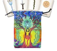 Générique Sacs À Tarot Avec Cordon | Sac En Tissu Pour Cartes Divinatoires | Sac Doux Pour Dés Bijoux et Cartes Oracle Pour Amateurs de Magie et Psychologie