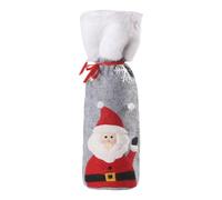 Générique Sacs À Vin en Tissu De Noël | Décoration de Fêtes avec Cordon de Serrage - Housses pour Bouteilles de Vin de Fêtes - pour Mariage Anniversaire Fête Nouvel an Réunion