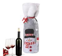 Générique Sacs À Vin en Tissu De Noël - Décoration De Fêtes Mignonne À Cordon - Housse pour Bouteille De Vin | pour Le Mariage, l'anniversaire, Le Voyage, La Fête Et Le Nouvel