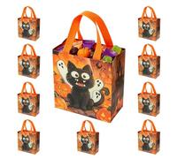 Générique Sacs De Halloween Avec Poignées 10 Pièces Chats Trick Or Treat