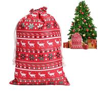 Générique Sacs De Noël Moyens - Fournitures De Fête En Toile De Jute À Cordon Doré | Pochette De Bonbons Pour Noël - Pour Anniversaire Fêtes Nouvel An Adultes Famille Amis