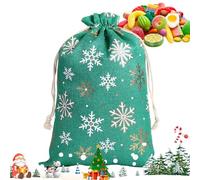 Générique Sacs De Noël Moyens | Fournitures De Fête En Toile De Jute À Cordon Doré,Pochette De Bonbons Pour Noël,Pour Anniversaire Nouvel An Mariage Famille