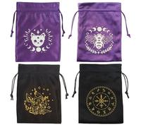 Générique Sacs de tarot à cordon, pochette à cordon de tarot | Sac de rangement de bijoux à | Porte-cartes de, sac de et de dés, sacs à bijoux multifonctionnels pour cartes Oracle, accesso