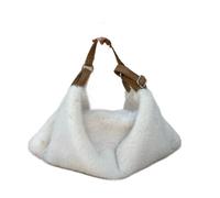 Générique Sacs En Peluche Pour Femmes Sac bandoulière en peluche for femme, sac à main à une épaule, grande capacité, décontracté, automne-hiver, tendance et facile à assortir(Color 02)