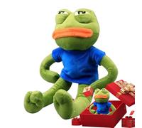 Générique Sad Frog Plush Toy - Soft Cartoon Stuffed Animal for, Boys, and Kids, Anime-Inspired Frog Doll, Ideal for Birthday, Christmas, Valentines, Easter, Indoor Play, Bedroom, Nursery