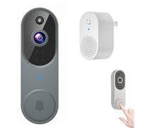 Générique Safe Doorbell, Safe Doorbell Camera Wireless, 1080p Smart Wireless Video Doorbells Camera Chime, Motion Detection, Night Vision, Two-Way Audio, The Smarter Way to Protect Your Home (Gray)