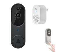 Générique Safe Doorbell, Safe Doorbell Camera Wireless, 1080p Smart Wireless Video Doorbells Camera Chime, Motion Detection, Night Vision, Two-Way Audio, The Smarter Way to Protect Your Home (Black)