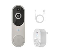 Générique Safe Doorbell, Safe Doorbell with No Monthly Fee, Smarter Way to Protect Your Home, 1080p Smart Video Camera Chime (Silver)