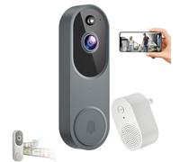 Générique Safe Doorbell, Safedoorbell Camera, Safedoorbell The Smarter Way to Protect Your Home, Wireless Wi-FI Video Doorbell Camera AI Motion Detection,Night Vision (A)