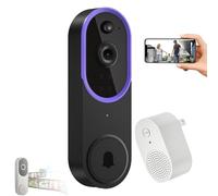 Générique Safe Doorbell, Safedoorbell Camera, Safedoorbell The Smarter Way to Protect Your Home, Wireless Wi-FI Video Doorbell Camera AI Motion Detection,Night Vision (B)