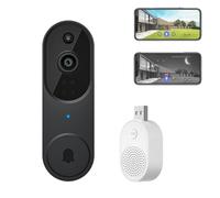 Générique Safedoorbell-The Smarter Way to Protect Your Home, Safe Door Bell with Camera, Doorbell Camera No Monthly Fee, Smart WiFi Video Cameras with Chime, Protect Your Home (Black)