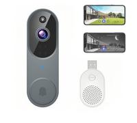 Générique Safedoorbell-The Smarter Way to Protect Your Home, Safe Door Bell with Camera, Doorbell Camera No Monthly Fee, Smart WiFi Video Cameras with Chime, Protect Your Home (Gray)