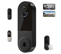 Générique Safedoorbell, The Smarter Way to Protect Your Home, Safe Doorbell Camera Wireless, 1080p Smart Wireless Video Doorbells, with AI Motion Detection Night Vision (Black)