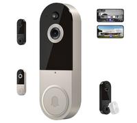Générique Safedoorbell, The Smarter Way to Protect Your Home, Safe Doorbell Camera Wireless, 1080p Smart Wireless Video Doorbells, with AI Motion Detection Night Vision (Beige)