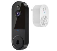 Générique Safedoorbell The Smarter Way to Protect Your Home, Safe Doorbell Camera Wireless, Smart Doorbell Cameras, with Motion Detection, Night Vision(Black)