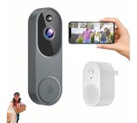 Générique Safedoorbell The Smarter Way to Protect Your Home, Safe Doorbell Camera Wireless, Wireless Wi-FI Video Doorbells Smart WiFi Doorbell Cameras, with Motion Detection (Grey)