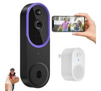 Générique Safedoorbell The Smarter Way to Protect Your Home, Safe Doorbell Camera Wireless, Wireless Wi-FI Video Doorbells Smart WiFi Doorbell Cameras, with Motion Detection (Purple)