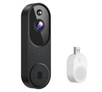 Générique Safedoorbell - The Smarter Way to Protects Your Home, Security doorbell with Camera, Smart WiFi Doorbell Camera, AI Motion Detection, Night Visio (Black-A)