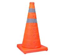 Générique Safety Connes - Up Traffic Connes, Reflective Orange Road Connes | 17.7inch Extendable Parking Connes, Folding Caution Connes With Reflective Strips, Multipurpose Connes For Parking Sa