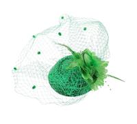 Générique Saint Patrick Chapeau Mini Voile Vert Pailleté Accessoire de Costume et Barrette pour Femmes Fête Irlandaise