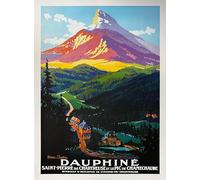 Générique SAINT PIERRE DE CHARTREUSE - PLM - DAUPHINÉ - PIC DE CHAMECHAUDE - 50x70cm- AFFICHE/POSTER