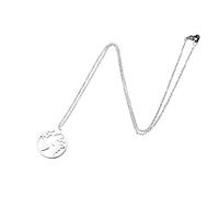 Générique Saint Valentin Carte du monde collier mère terre collier cadeaux de pour femmes homme conception sens bijoux (Silver, One Size)