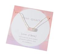 Générique Saint Valentin Or Rose Quartz Poudre Cristal Original Pendentif Collier Pour Toujours Amour Collier À Ma Fille À Copines (One Size)