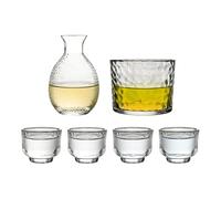 Générique Sake Cup Set - Japanese Glass Drinkware | Hot Sake Cup Set for Whiskey for Home Party Restaurant Camping Dining Whiskey Drink Liquor Vodka Beer Bar Entertaining