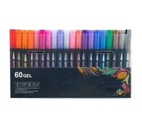 Générique Sakesfor Marker Pen for Highlight, Sakesfor Double Line Outline Pens, 8/12/24/36/48/60-Color Marker Pen for Highlight, for Christmas Greeting Cards, Scrapbook Crafts, Doodling (60 colors)