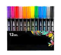 Générique Sakesfor Marker Pen for Highlight, Sakesfor Double Line Outline Pens, 8/12/24/36/48/60-Color Marker Pen for Highlight, for Christmas Greeting Cards, Scrapbook Crafts, Doodling (12 colors)