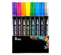 Générique Sakesfor Marker Pen for Highlight, Sakesfor Double Line Outline Pens, 8/12/24/36/48/60-Color Marker Pen for Highlight, for Christmas Greeting Cards, Scrapbook Crafts, Doodling (8 colors)
