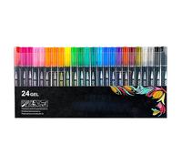 Générique Sakesfor Marker Pen for Highlight, Sakesfor Double Line Outline Pens, 8/12/24/36/48/60-Color Marker Pen for Highlight, for Christmas Greeting Cards, Scrapbook Crafts, Doodling (24 colors)