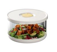 Générique Salad Container, Glass Bowl, 4.29x4.29x2.56 inches Leakproof Microwavable Lunch Container with Lid, Food Storage Glassware for School Pantry Restaurant Camping, Snacks, Meals