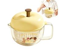 Générique Salad Spinner - ABS Pet PP Material 21x17cm Fruit Vegetable Washer Basket - Manual Rotating Dryer Bowl - Kitchen Tool for Home Salad Washing and Fresh Produce Draining
