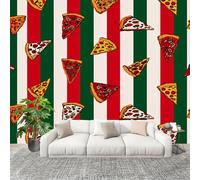 Générique Salon Chambre Murale Photo ThèMe De La Pizza De Dessin Animé Papier Peint Intissé Résistant à l’humidité Murale Coloré Pour Décoration Murale Moderne Poster Tableaux Photo Muraux 400x280cm