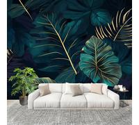 Générique Salon Chambre Murale Photo Tropical ThèMe VéGéTal Papier Peint Intissé Résistant à l’humidité Bleu Foncé Pour Décoration Murale Moderne Poster Tableaux Photo Muraux 400x280cm