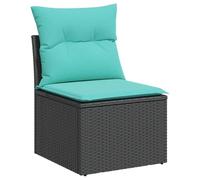 Générique Salon de Jardin 6 pcs avec Coussins Noir résine tressée,Meubles,Mobilier de Jardin,Salons de Jardin,Noir,50.8 KG,3325573
