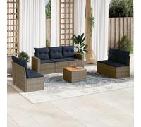 Générique Salon de Jardin 8 pcs avec Coussins Gris résine tressée,Salons de Jardin,64KG-3256411