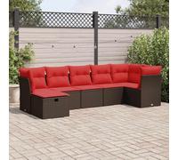 Générique Salon de Jardin avec Coussins 7 pcs Marron résine tressée,Salons de Jardin,59.8KG-3325310