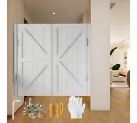 Générique Saloon Porte Battante, Fermeture Automatique Saloon Porte, Cowboy Porte De Séparation, Style Western Porte Cowboy Escalier Salle de Bain Cuisine Chambre Balcon(White,W114 x H90cm)